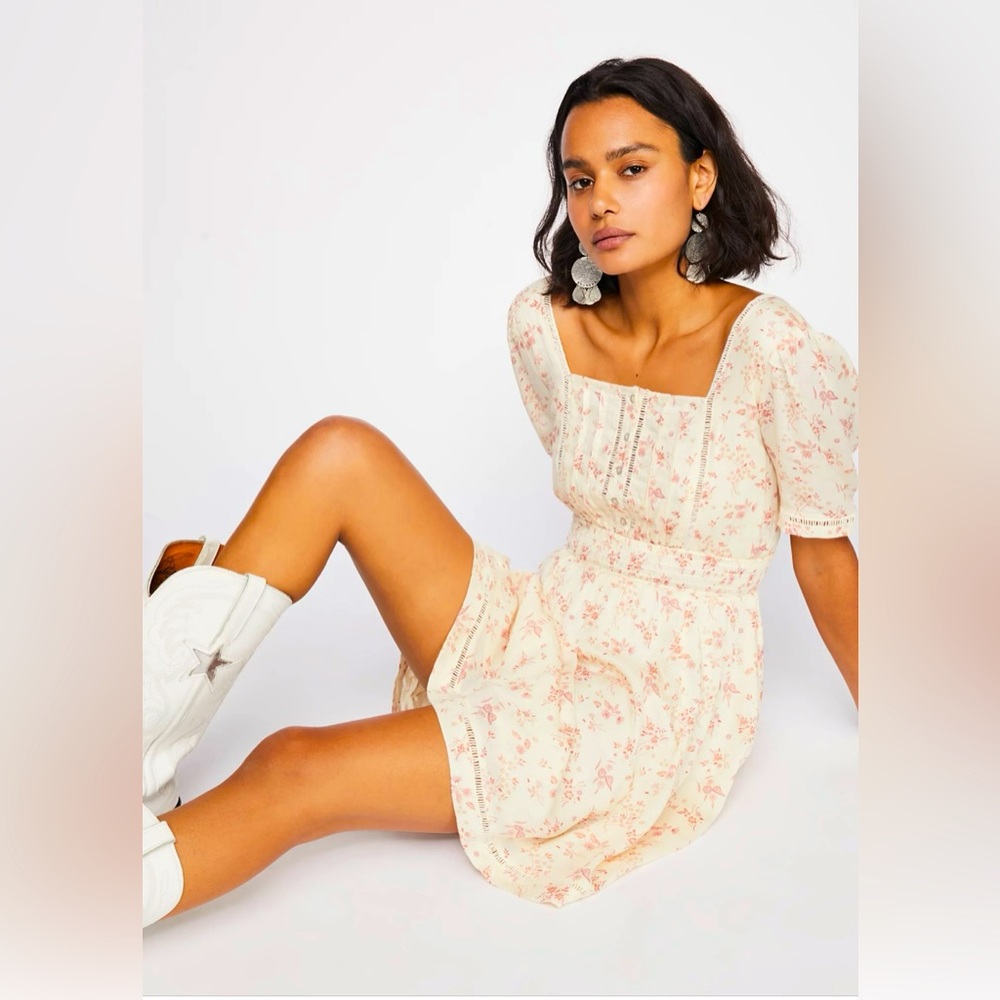 Free People Floral Dandelion Mini Dress Women’s Size XS/S